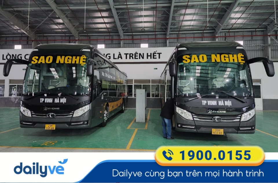 Nhà xe Sao Nghệ tuyến Vinh Nghệ An đi Hà Nội