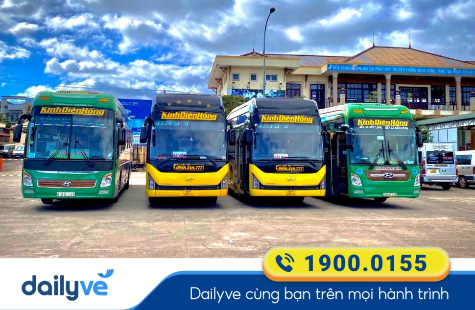 Nhà xe Kính Diên Hồng tuyến Sài Gòn đi Pleiku Gia Lai