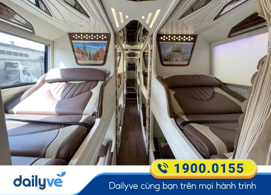 Tiện ích xe Limousine 22 phòng cao cấp của nhà xe Minh Hóa Nghệ An - Hà Nội