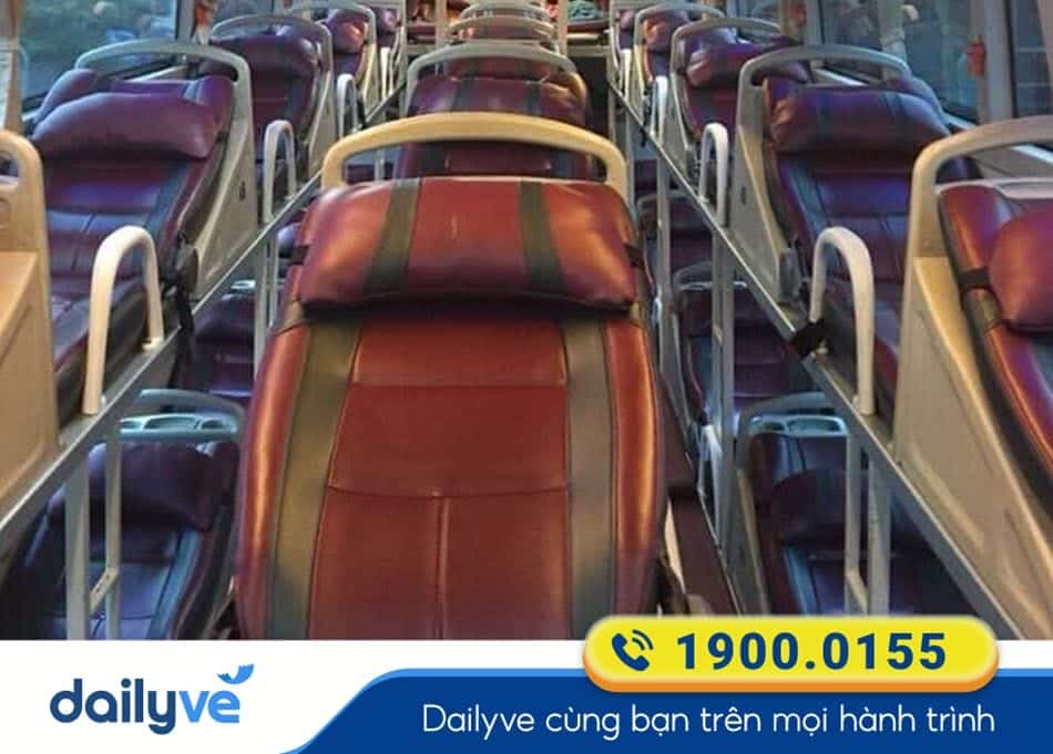 Nội thất xe giường nằm 40 chỗ của xe Tấn Lợi Tuyên Quang - Hải Phòng